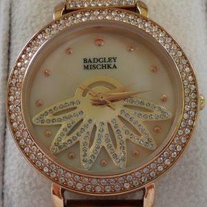 Badgley Mischka BA/1380 Rose Gold Crystal Watch